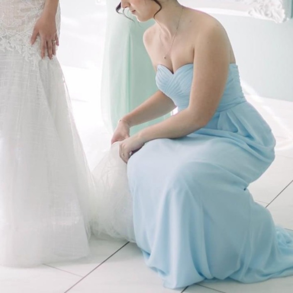 Azazie Ivy dress in Sky Blue, size A4